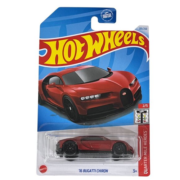 Hot Wheels 2016 Bugatti Chiron Red Quarter Mile Heroes 2023 Mainline 20/250 - Picture 1 of 7